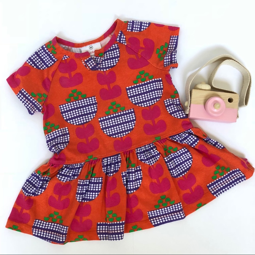 Hannah Andersson Tunic Shirt Dress Floral Print